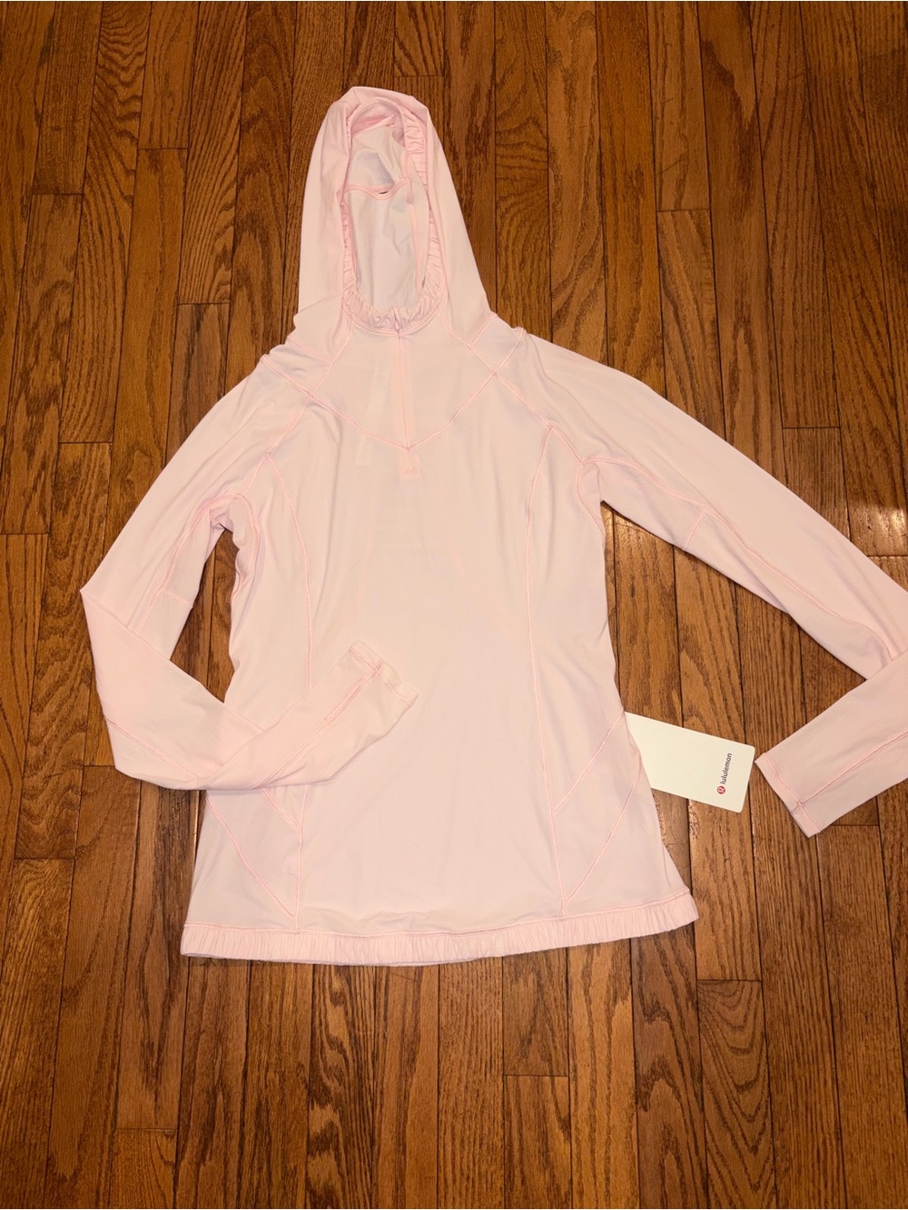 lululemon Water Bound Hoodie 6 Light Pink Long Sleeve Pullover - Picture 2 of 5